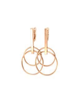 Rose gold drop earrings BRA05-01-18