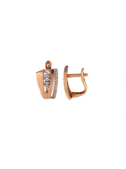 Rose gold zirconia earrings BRA04-09-16