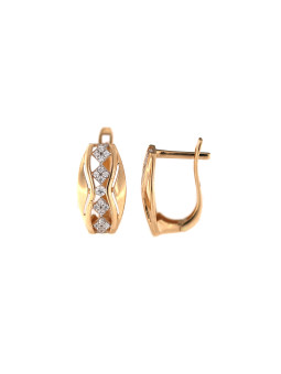 Rose gold zirconia earrings BRA04-08-48