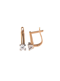 Rose gold zirconia earrings BRA04-02-72