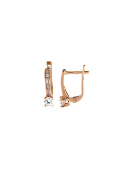 Rose gold zirconia earrings BRA04-02-55