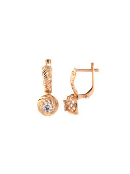 Rose gold zirconia earrings BRA04-01-17