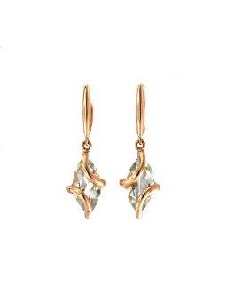 Auksiniai auskarai su akvamarinu BRA01-ZY-05