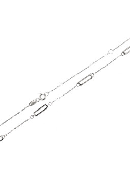 Balto aukso grandinėlė su pakabuku CPB11-01