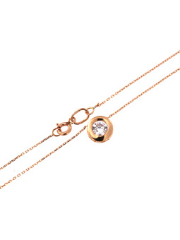 Rose gold pendant necklace CPR03-14