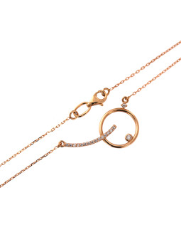 Rose gold pendant necklace CPR31-13