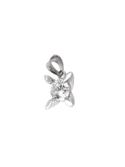 White gold zirconia pendant ABC05-02