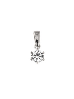 White gold zirconia pendant ABC06-03