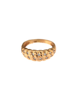Auksinis žiedas su cirkoniais DRC06-04