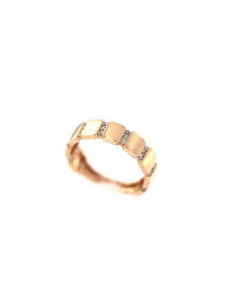 Rose gold zirconia ring DRC06-29 15MM