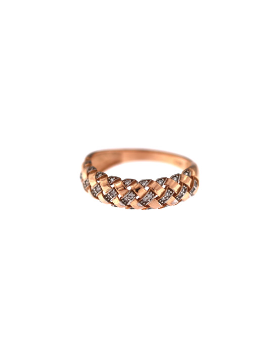 Auksinis žiedas su cirkoniais DRC06-34