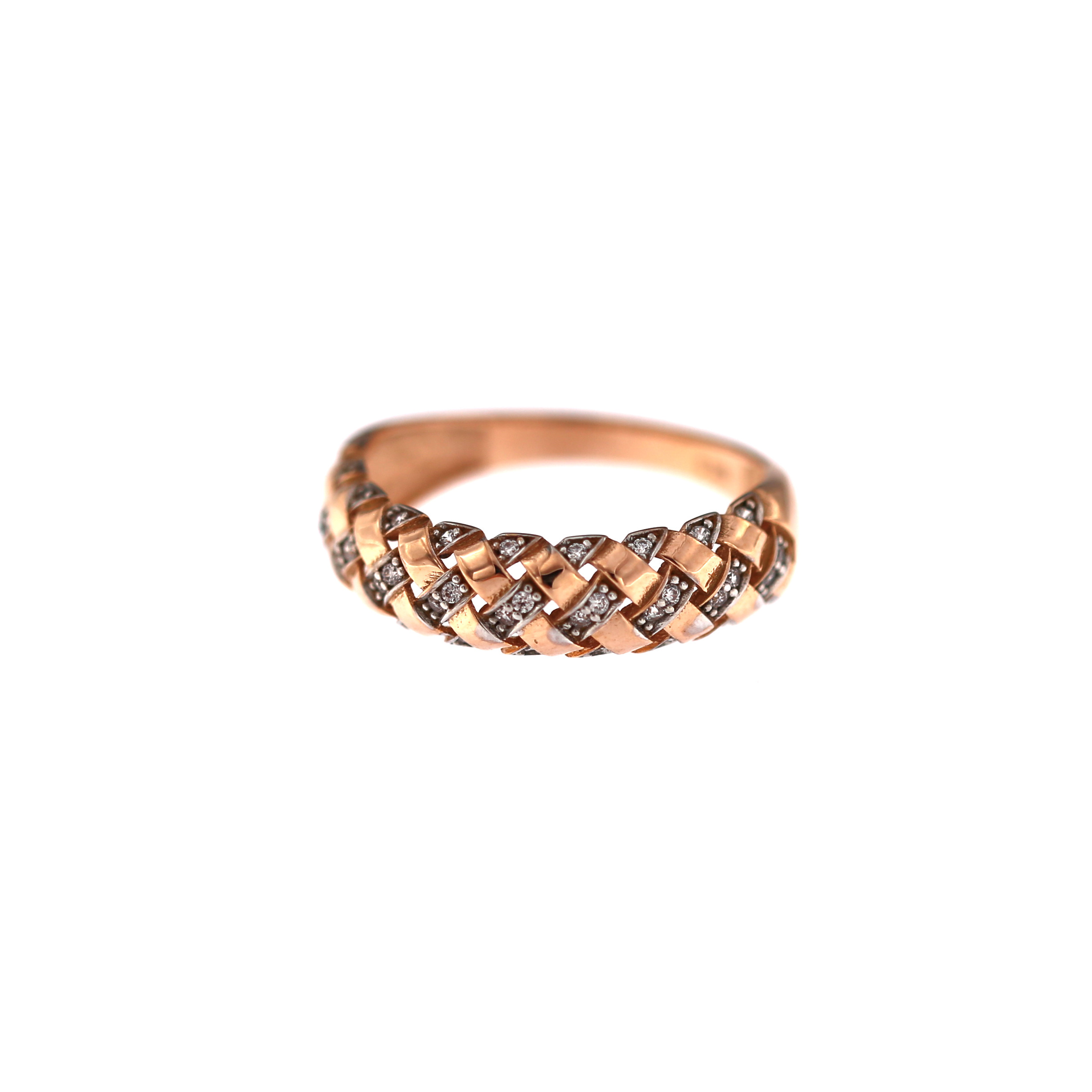 Rose gold zirconia ring DRC06-34