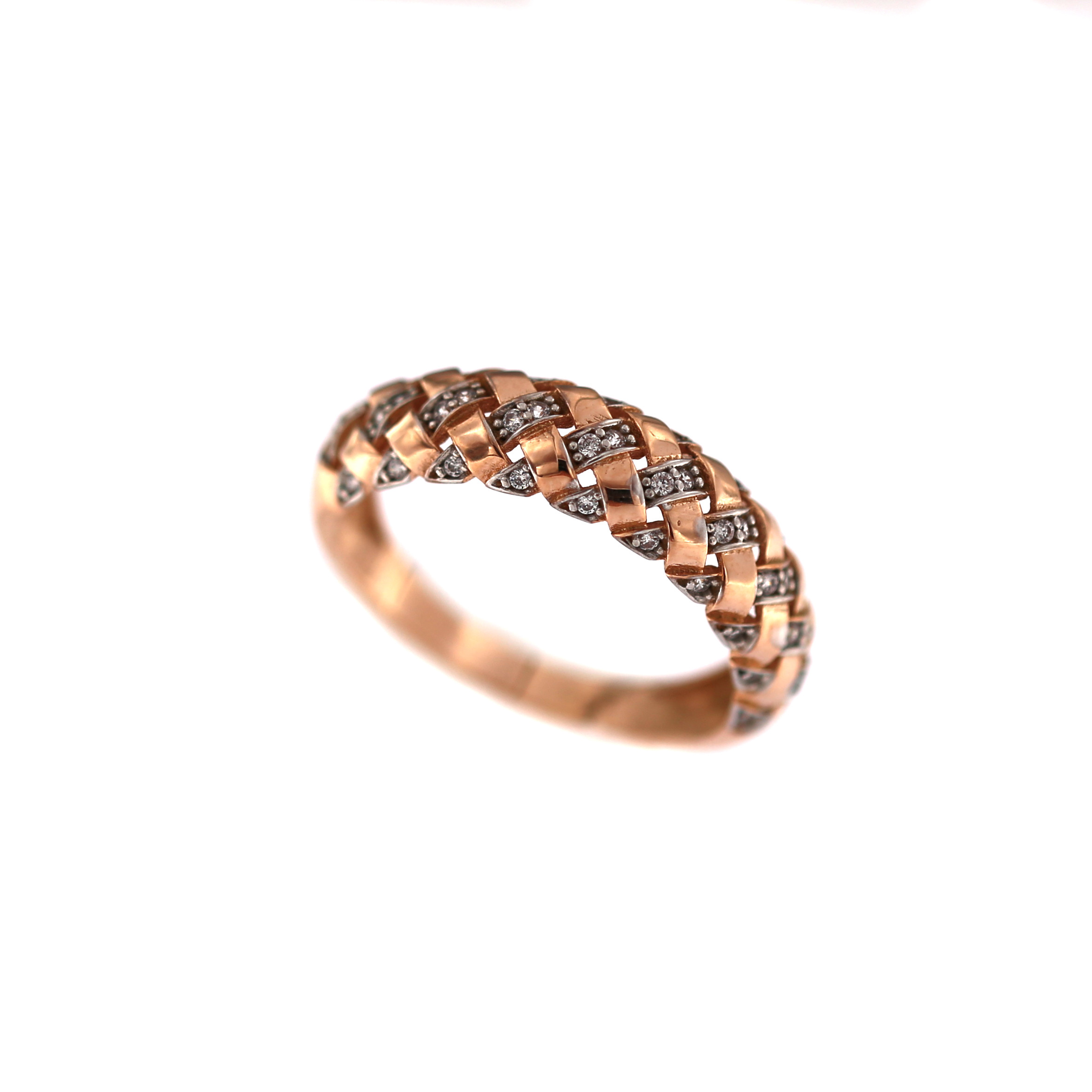 Rose gold zirconia ring DRC06-34