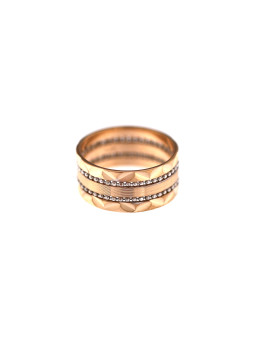 Rose gold zirconia ring DRC06-35 17MM
