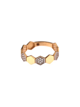 Rose gold zirconia ring DRC06-38
