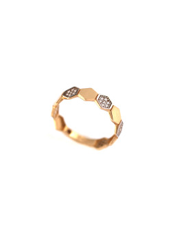Rose gold zirconia ring DRC06-38