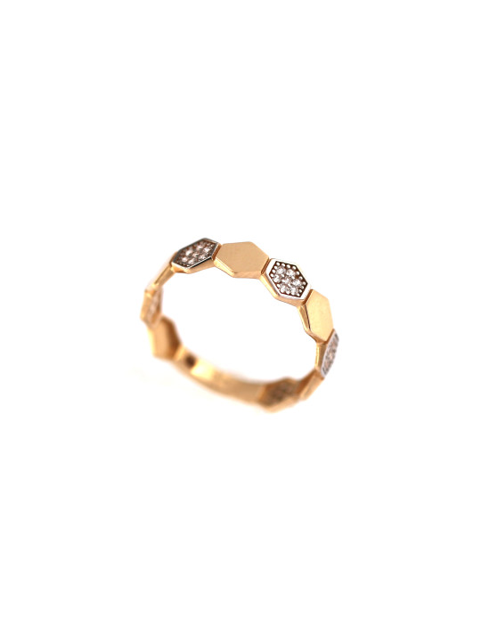 Auksinis žiedas su cirkoniais DRC06-38