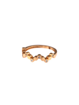 Rose gold zirconia ring DRC06-39