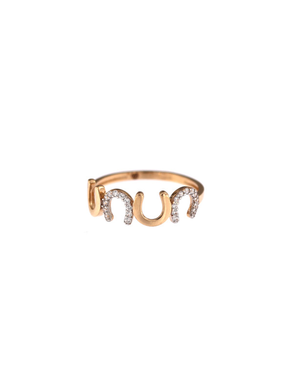 Rose gold zirconia ring DRC06-41