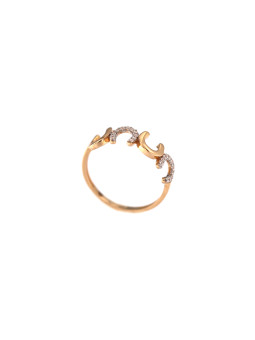 Rose gold zirconia ring DRC06-41
