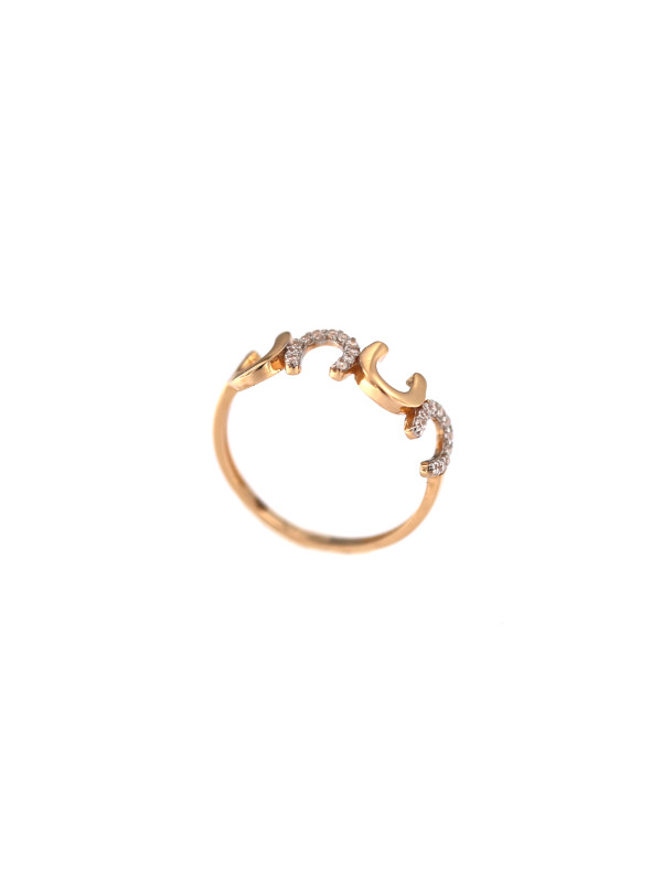 Rose gold zirconia ring DRC06-41