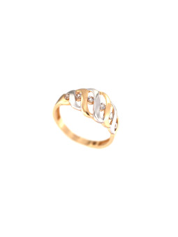 Auksinis žiedas su cirkoniais DRC06-44
