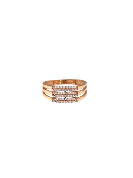 Rose gold zirconia ring DRC06-47