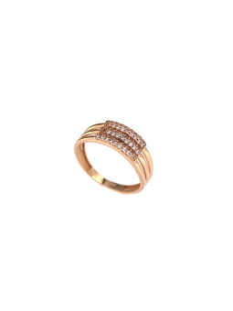 Rose gold zirconia ring DRC06-47