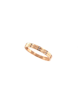 Rose gold zirconia ring DRC06-49