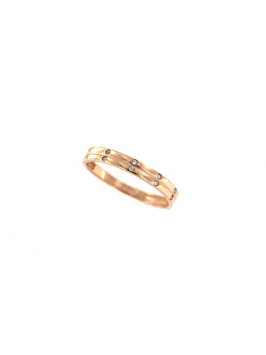 Auksinis žiedas su cirkoniais DRC06-49