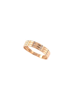 Rose gold zirconia ring DRC06-50 17.5MM