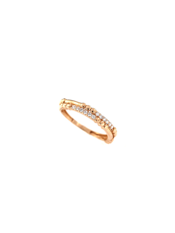 Rose gold zirconia ring DRC06-51