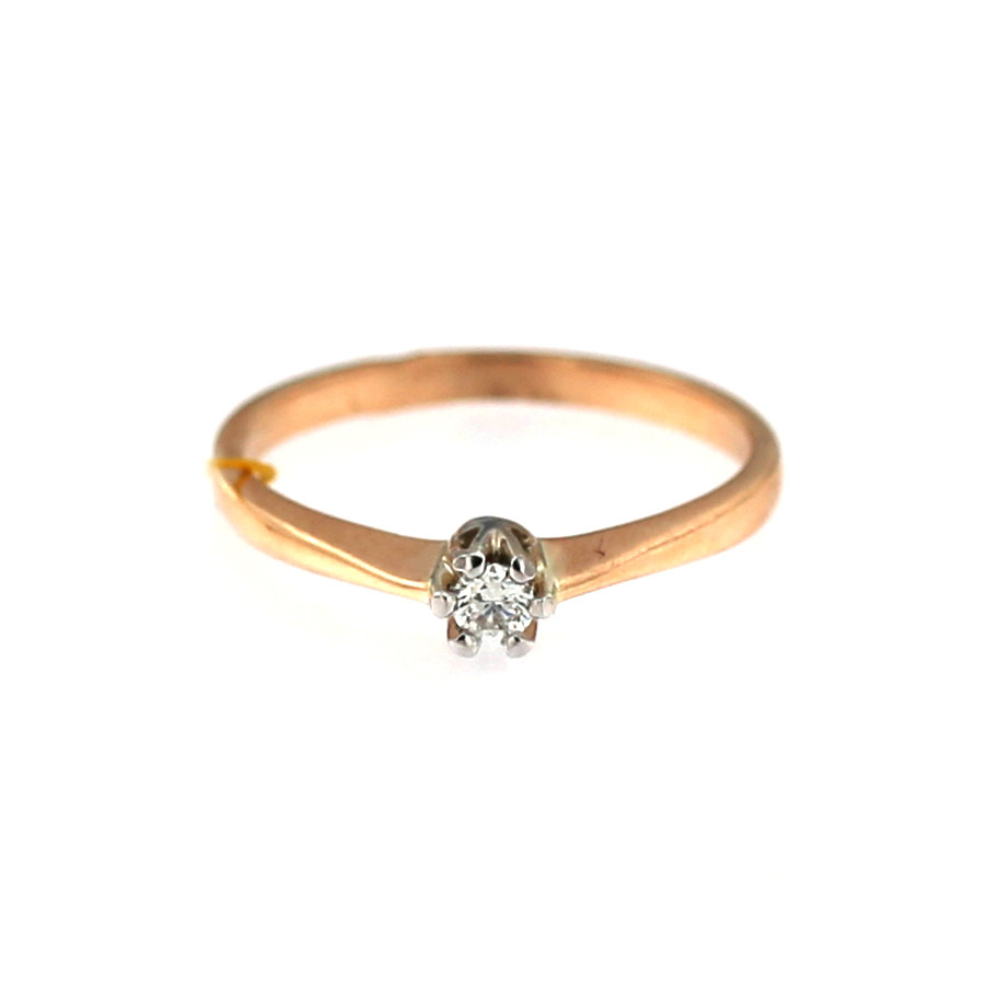 Rose gold ring with diamond DRBR03-06