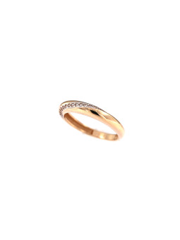 Rose gold zirconia ring DRC06-59 15.5MM