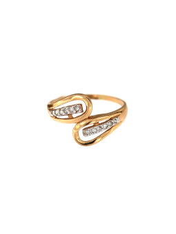 Auksinis žiedas su cirkoniais DRC08-01