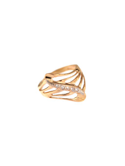 Auksinis žiedas su cirkoniais DRC08-10