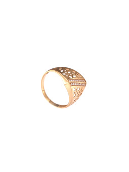 Auksinis žiedas su cirkoniais DRC08-12