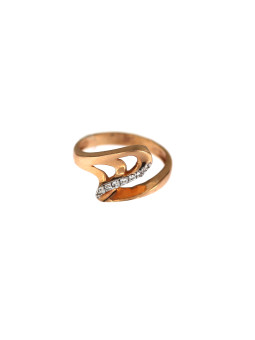 Rose gold zirconia ring DRC09-02
