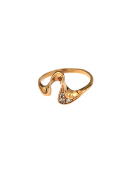 Auksinis žiedas su cirkoniais DRC09-04
