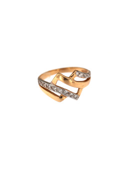 Auksinis žiedas su cirkoniais DRC10-06