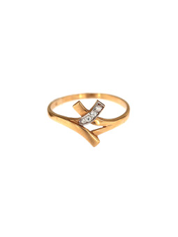 Rose gold zirconia ring DRC27-02