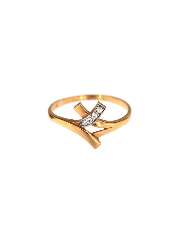 Rose gold zirconia ring DRC27-02