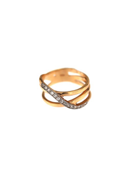 Rose gold zirconia ring DRC11-28