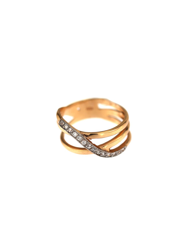 Rose gold zirconia ring DRC11-28