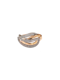 Rose gold zirconia ring DRC11-37