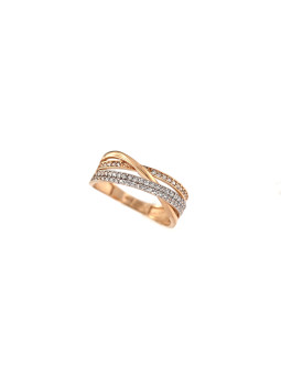 Rose gold zirconia ring DRC11-42