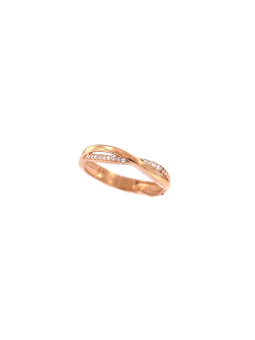 Rose gold zirconia ring DRC11-43