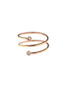 Rose gold zirconia ring DRC28-02