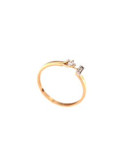 Auksinis žiedas su cirkoniais DRC28-04