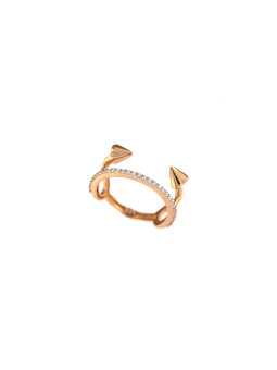 Rose gold zirconia ring DRC28-05